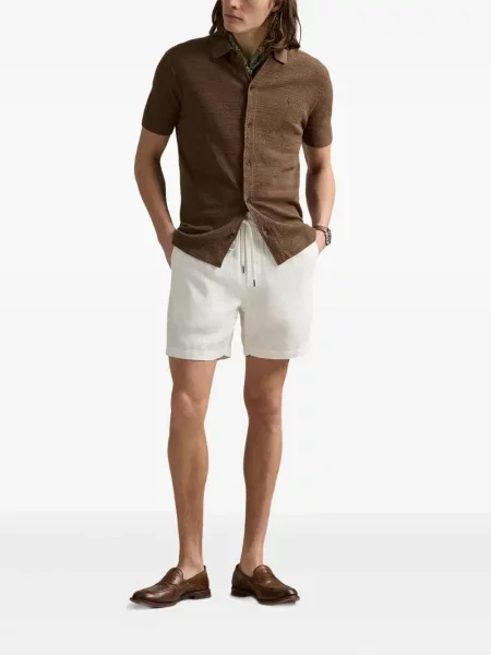 Szerokie polo Polo Ralph Lauren z przetarciami w paski czarne