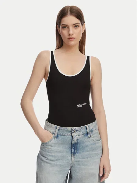 Karl Lagerfeld Jeans κορμάκι μαύρο