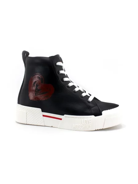 Sneakersy Love Moschino skórzane czarne