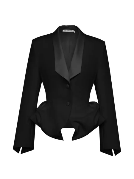 Cu peplum geacă Post Meridiem negru