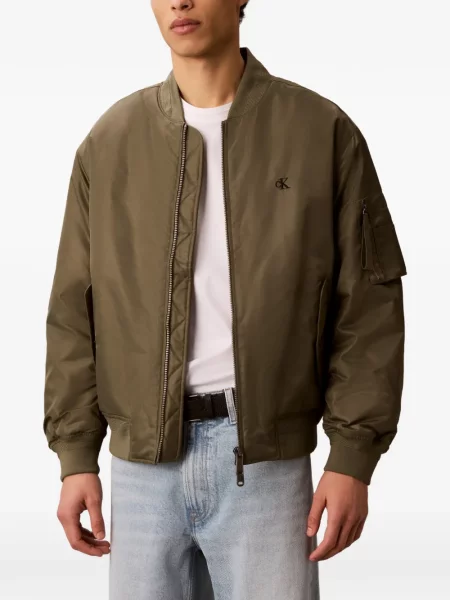 Geacă bomber Calvin Klein cu imagine verde