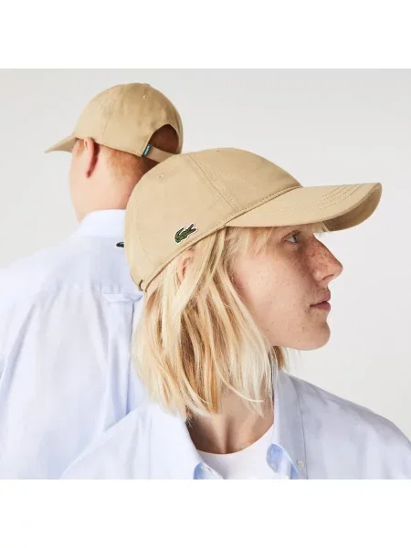 Lacoste кепка унісекс з органічної бежева