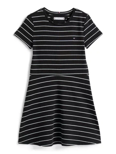 Tommy Hilfiger Dječja haljina s pamukom crna
