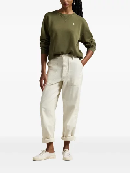 Polo Polo Ralph Lauren z twillu do kolan plisowane żółte