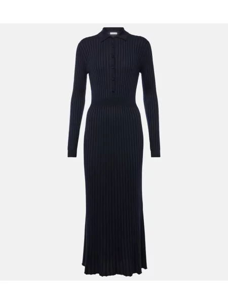 Rochie midi Gabriela Hearst de mătase până la genunchi de costum albastru