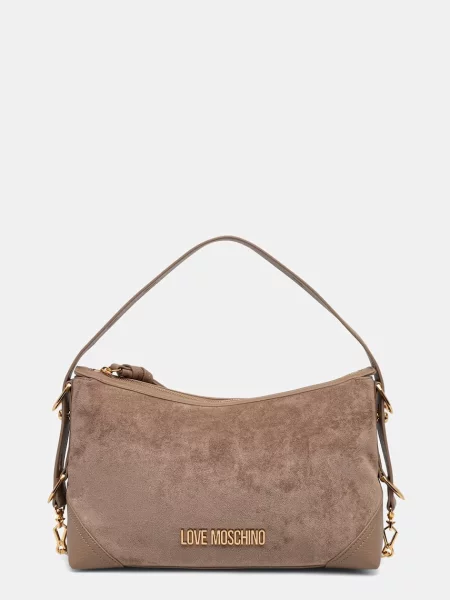 Geantă Love Moschino din piele bej