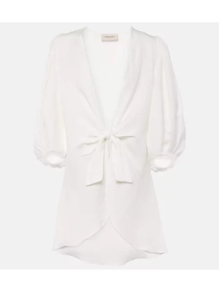 Lniany top Adriana Degreas biały