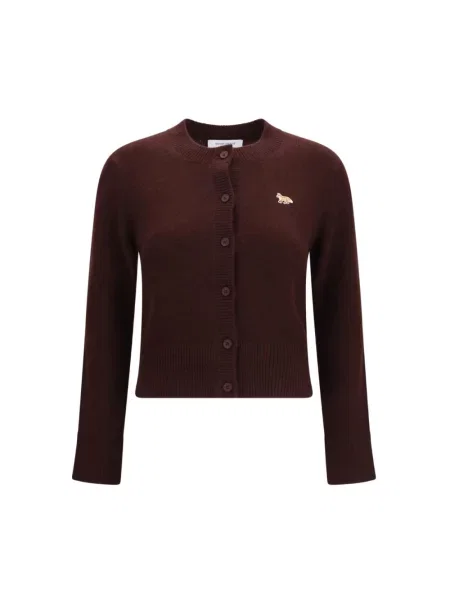 Kardigan dziecięcy Maison Kitsune brązowy