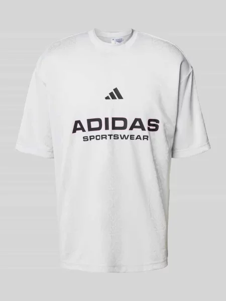 T-shirt z logo i okrągłym dekoltem Adidas Sportswear czarna