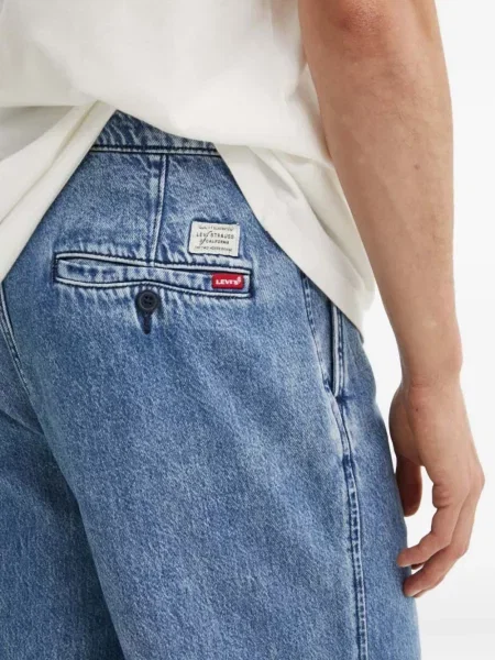 Blugi drepți Levi's® zdrențuiți negru