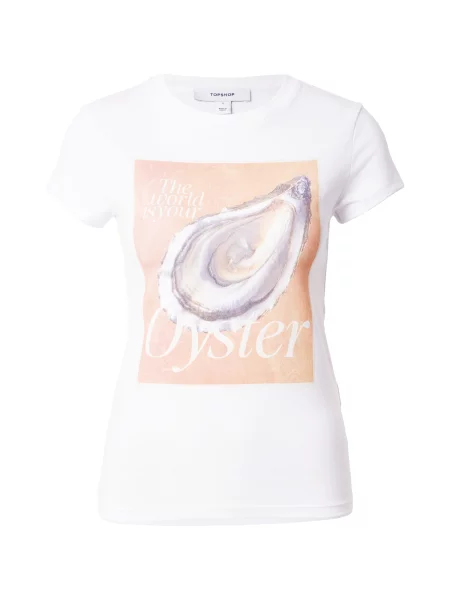 TOPSHOP Tricou KIA EVERYDAY galben alb