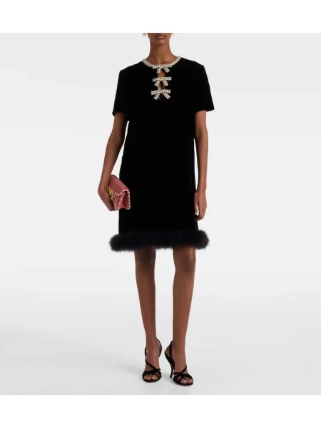 Rochie Valentino de catifea negru