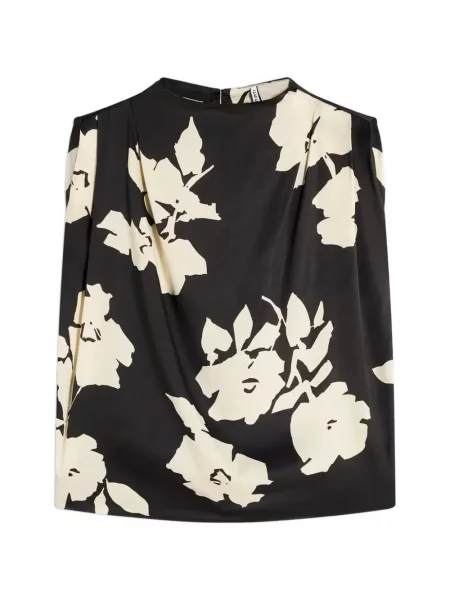Top Liviana Conti fără mâneci cu model floral cu imagine negru