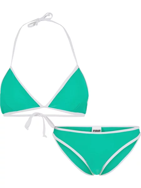 Urban Classics Costum de baie două piese verde alb