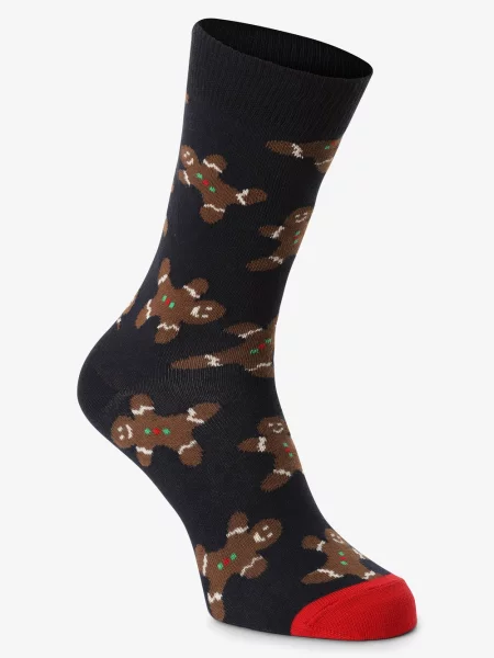 Happy Socks skarpety z drobnej dzianiny Mężczyźni niebieski wzorzysty granatowe