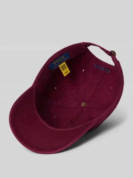 Czapka z daszkiem z czystej bawełny Polo Ralph Lauren czerwona