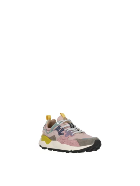 Sneakersy Flower Mountain zamszowe w kwiatki różowe
