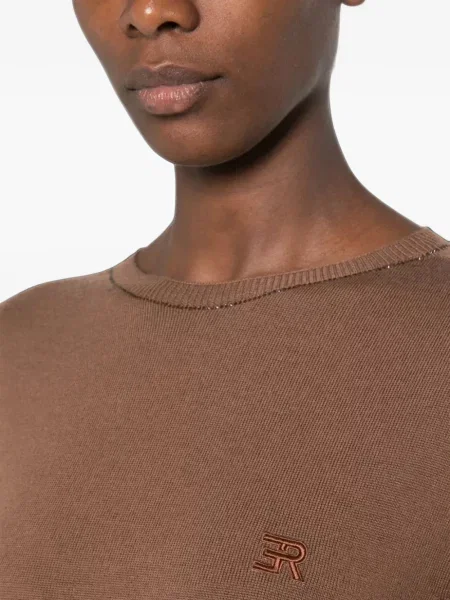 Pulover Ermanno Scervino cu broderie maro