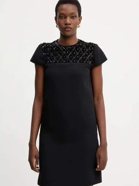 Luisa Spagnoli rochie mini drept negru