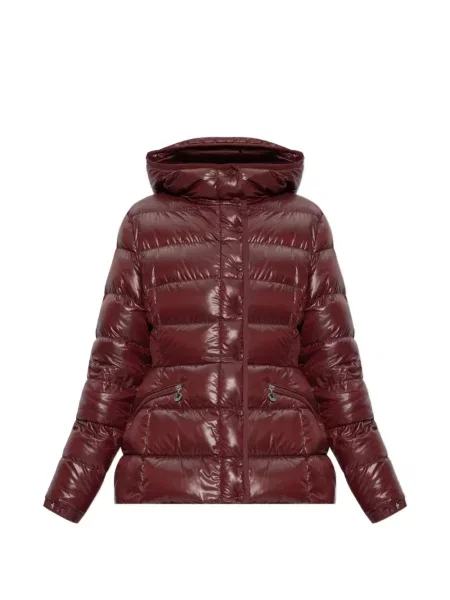 Geacă Moncler cu glugă roșu
