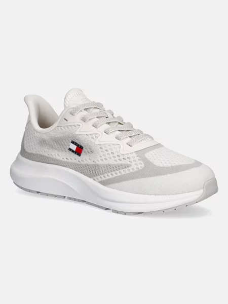 Tommy Jeans RUNNER KNITTED sneakers pentru bărbați alb
