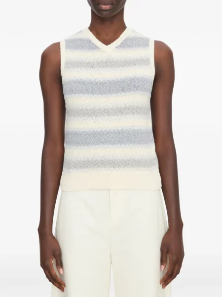 Vestă Vince cu dungi cu decolteu în V