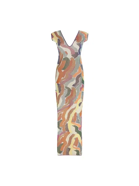 Sukienka midi Circus Hotel z dekoltem w serek do kolan