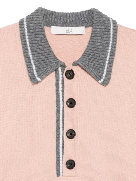 Tricou polo Tela roz