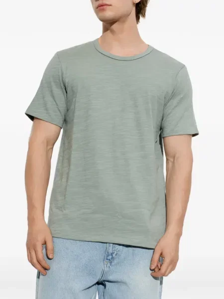 Tricou Rag & Bone cu decolteu rotund clasic verde