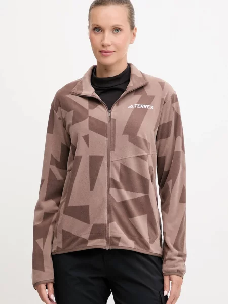 Sportovní mikina adidas TERREX Multi hnědá