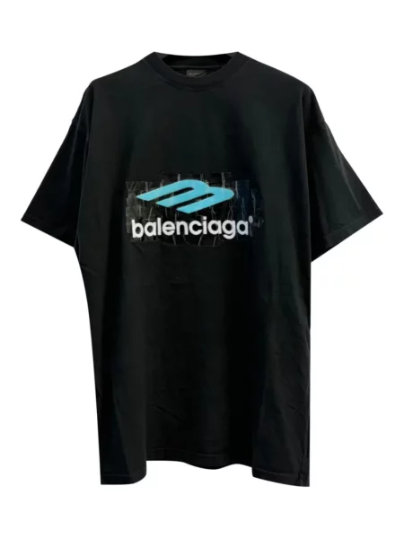 Tricou Balenciaga cu autograf maro