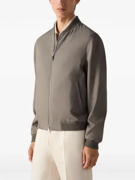 Яке тип бомбър Zegna сиво