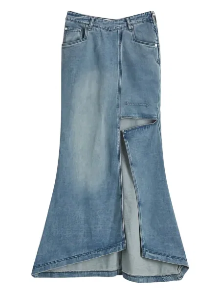 Spódnica jeansowa House Of Sunny asymetryczna niebieska