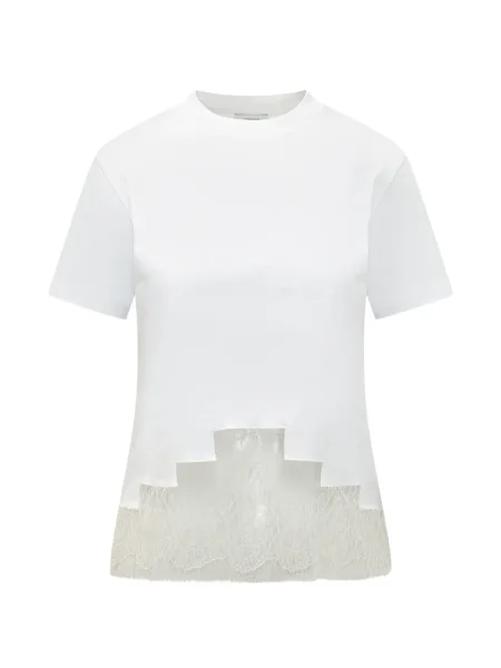 Tricou Ferragamo din dantelă alb