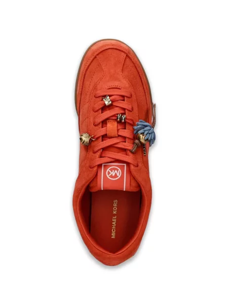 Matlasat sneakerși Michael Michael Kors din piele de căprioară cu legături maro