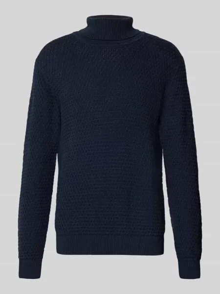 Sweter z wywijanym kołnierzem z prążkowanymi wykończeniami Mcneal