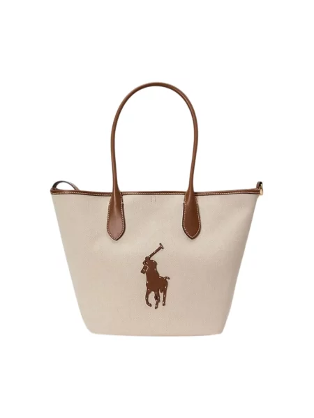 Shopperka Ralph Lauren beżowa