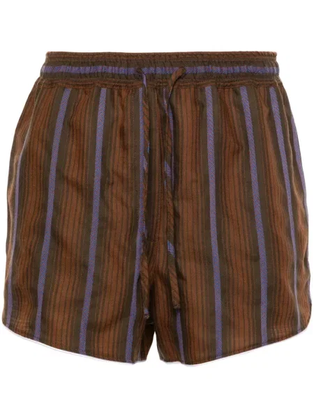 Pantaloni scurți Wales Bonner de lână maro