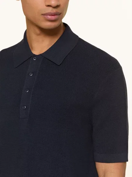 Calvin Klein Jeans Pletené Polo Tričko tmavě modrá