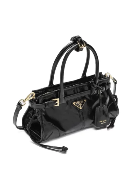 Geantă shopper Prada cu autograf negru