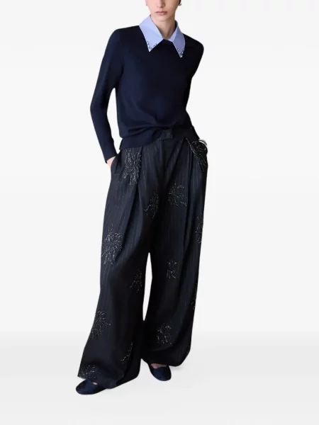 Панталони палацо Liu Jo бродирани сиво