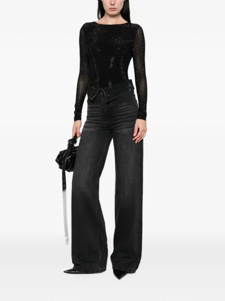 Blugi cu picior larg Twenty Fourhaitch negru