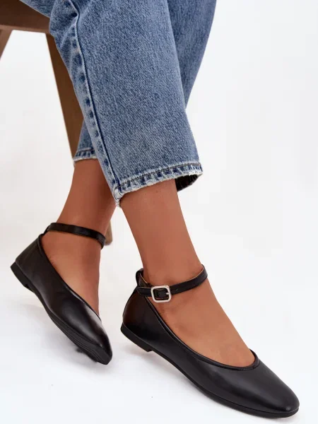 Balerinke Boto z zaponko črna