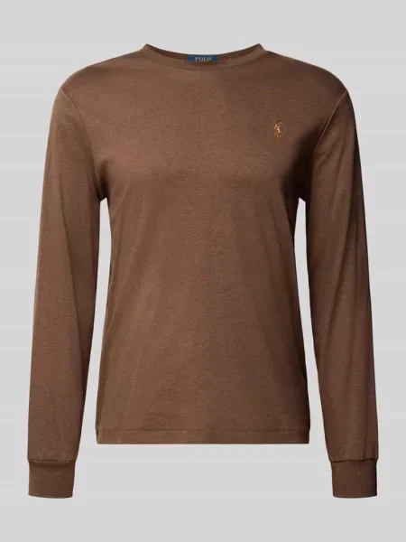 Bluzka z długim rękawem o kroju regular fit z czystej bawełny model PIMA' Polo Ralph Lauren