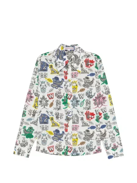Cămașă Walter Van Beirendonck cu imagine alb