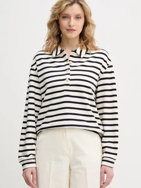 Tricou cu mânecă lungă United Colors Of Benetton bej