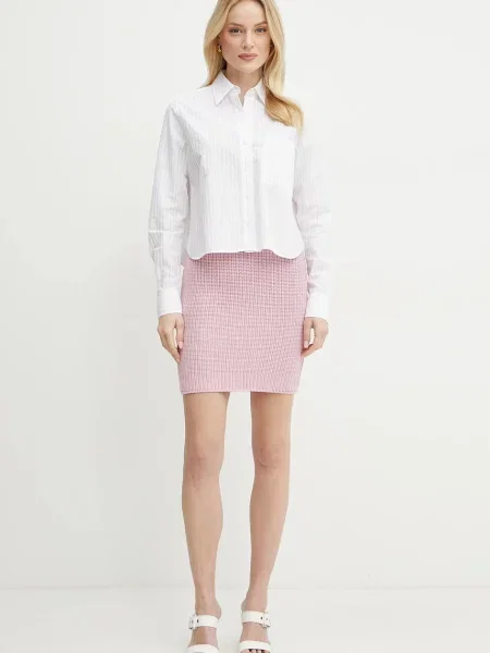Спідниця Luisa Spagnoli mini пряма рожевий