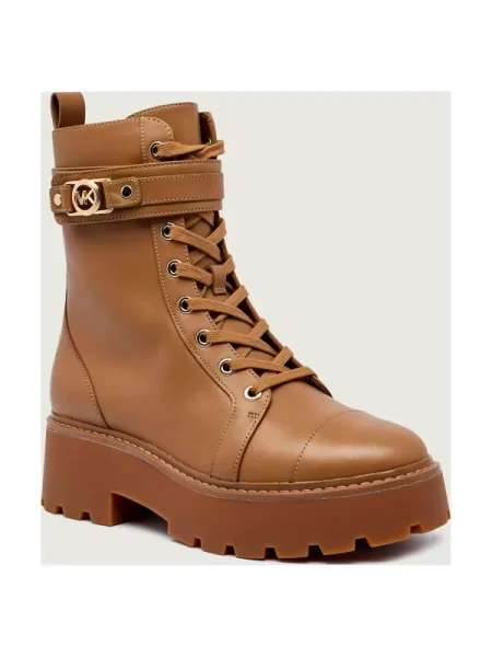 Michael Kors De piele botine cu platformă MANDY bej