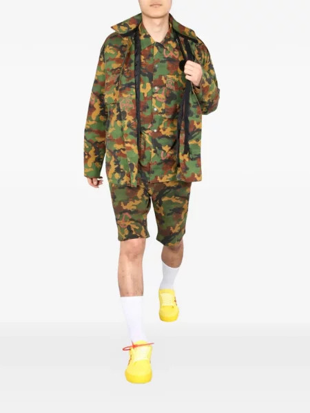 Geacă Off-white cu model camuflaj alb