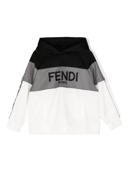 Bluza z kapturem dziecięca Fendi biała